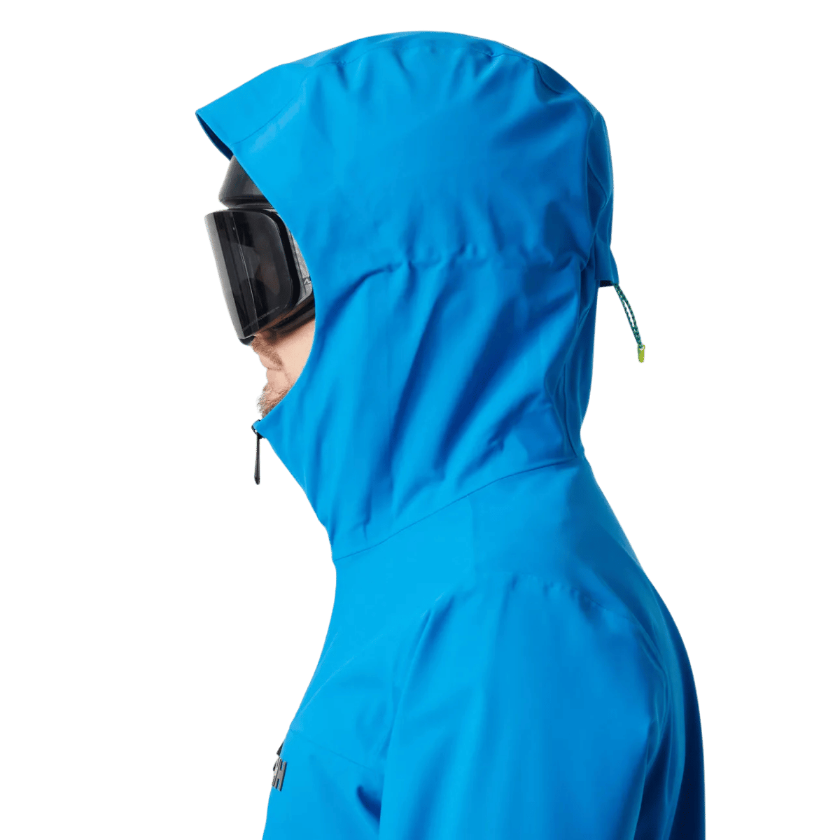 HELLY HANSEN SWIFT 3L SHELL MENS INSULATED SKI JACKET - NEPTUNE BLUE_HEAD SIDE ANGLE