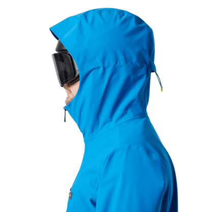 HELLY HANSEN SWIFT 3L SHELL MENS INSULATED SKI JACKET - NEPTUNE BLUE_HEAD SIDE ANGLE