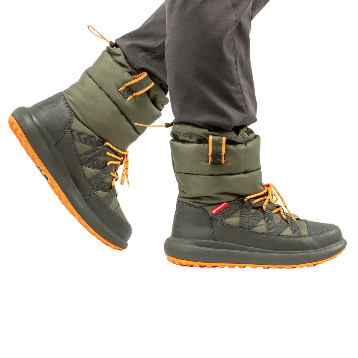 HELLY HANSEN MONARCH MENS BOOTS -40°C - UTILITY GREEN_SIDE ANGLE MODEL