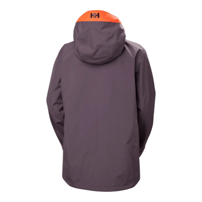 HELLY HANSEN SOGN SHELL WOMENS INSULATED SKI JACKET - SMOKED PURPLE_BACK ANGLE