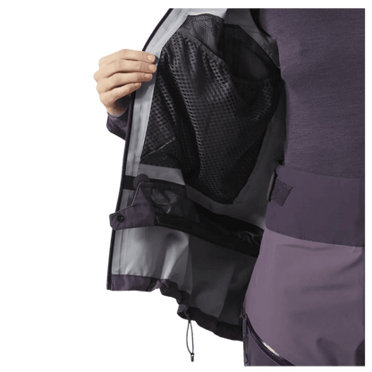 HELLY HANSEN WOMEN'S SOGN SHELL INSULATED SKI JACKET - SMOKED PURPLE - RIGHT INSIDE POCKET