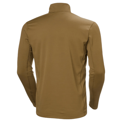 HELLY HANSEN VERSALITE 1/2 ZIP GRID FLEECE - SEPIA - BACK 