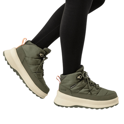 HELLY HANSEN WINTER BLISS BOOT HT WOMENS - UTILITY GREEN_SIDE ANGLE MODEL