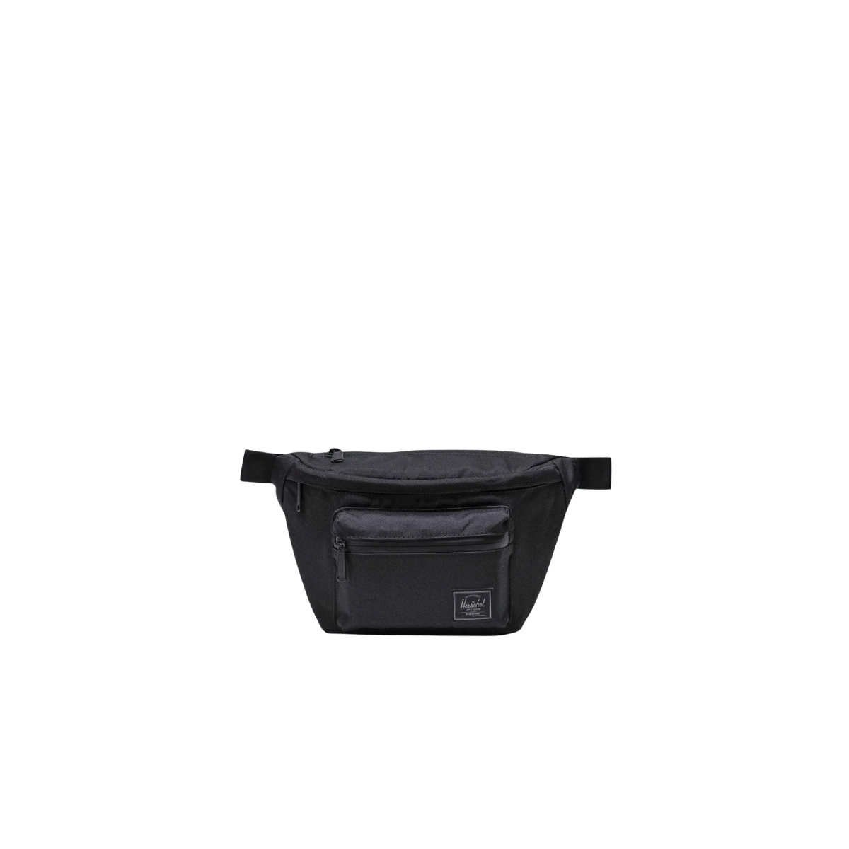 HERSCHEL SUPPLY CO POP QUIZ HIP PACK BLACK TONAL, FRONT ANGLE