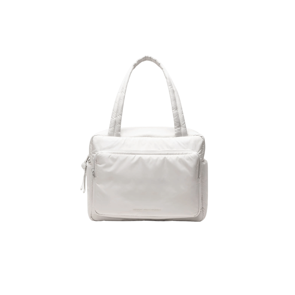 HERSCHEL SUPPLY CO CLOUDFORM DUFFLE 26L, METAL, FRONT ANGLE, LOGO