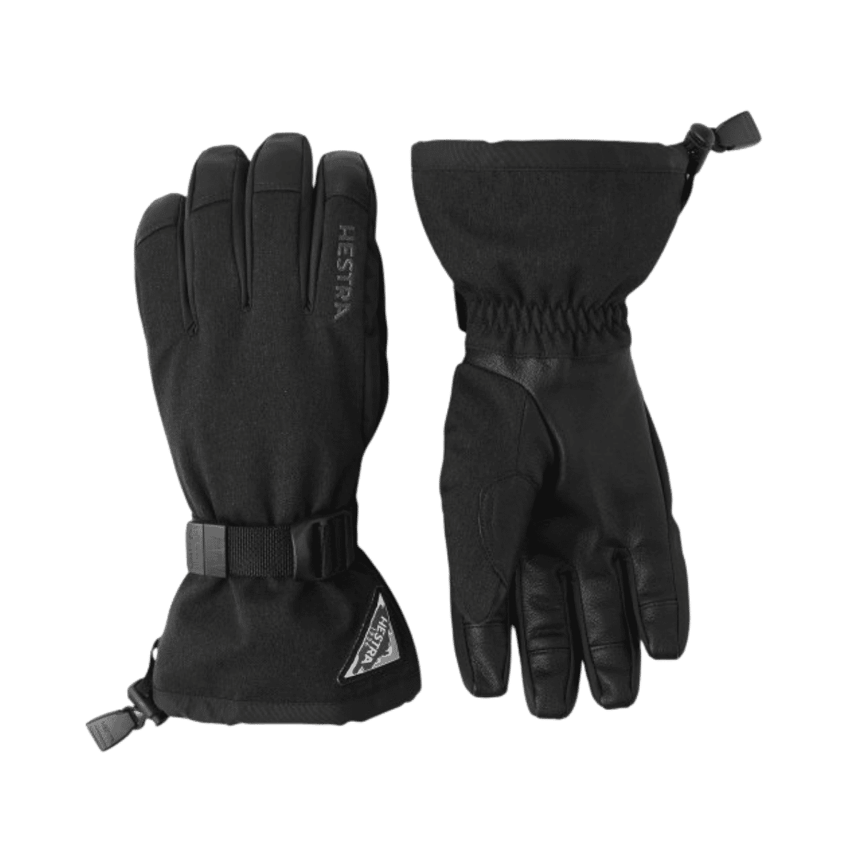 HESTRA POWDER GAUNTLET 5 FINGER BLACK NATURAL 