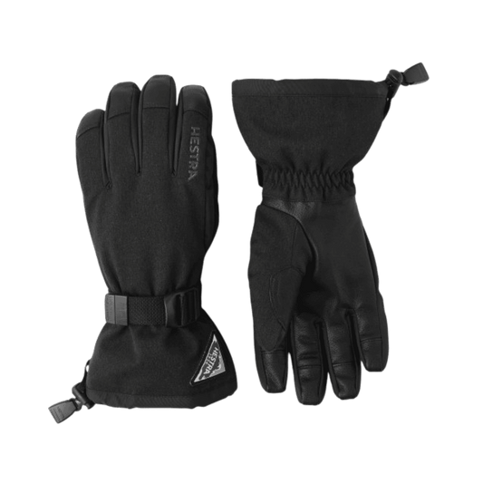 HESTRA POWDER GAUNTLET 5 FINGER BLACK NATURAL 