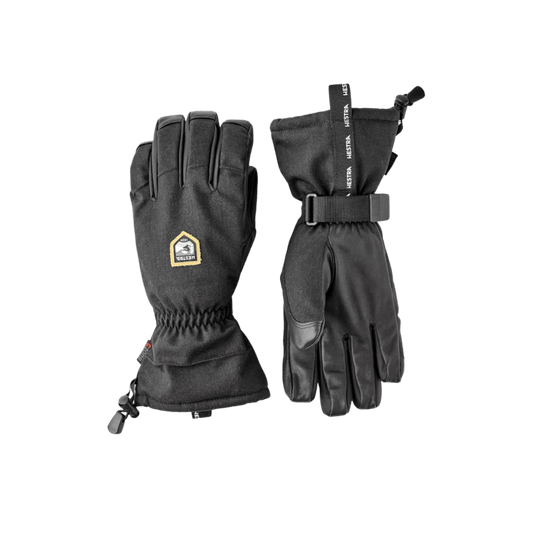 HESTRA CZONE MOUNTAIN GLOVE - BLACK - FRONT/BACK VIEW