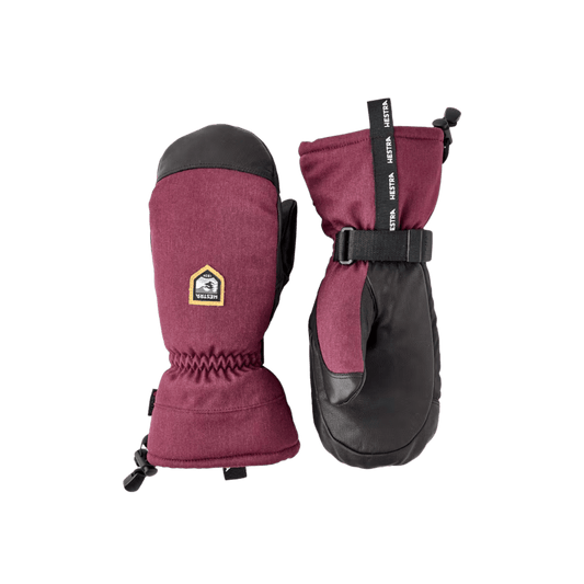 HESTRA CZONE MOUNTAIN MITT - BORDEAUX - FRONT/BACK VIEW