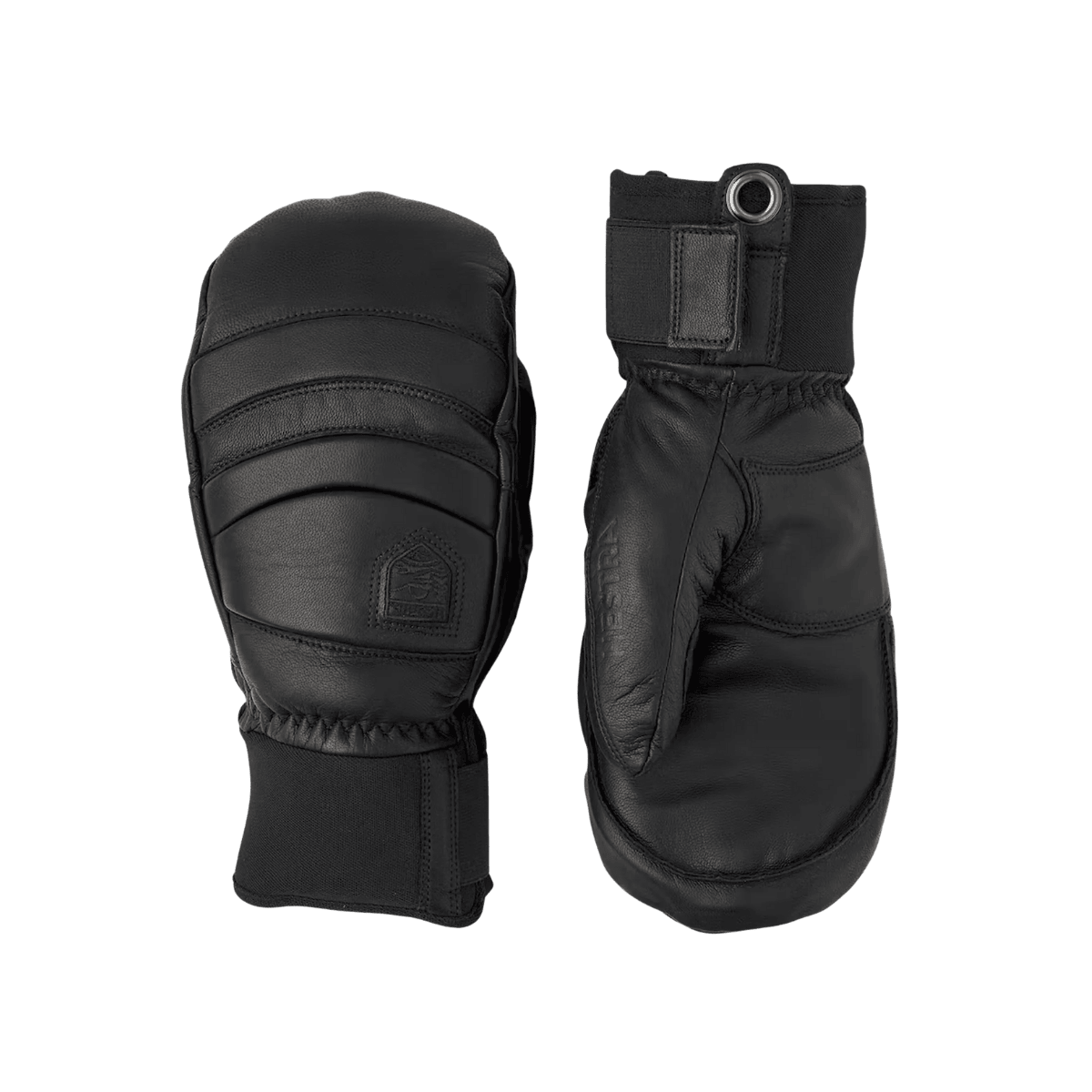 HESTRA FALL LINE MITT - BLACK/BLACK - FRONT/BACK VIEW