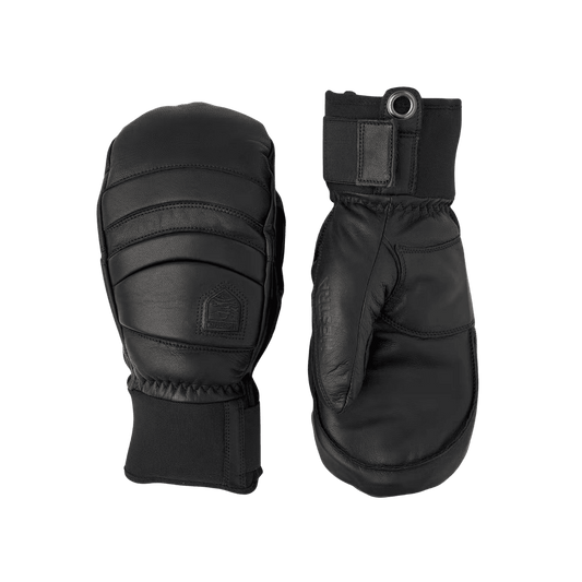 HESTRA FALL LINE MITT - BLACK/BLACK - FRONT/BACK VIEW