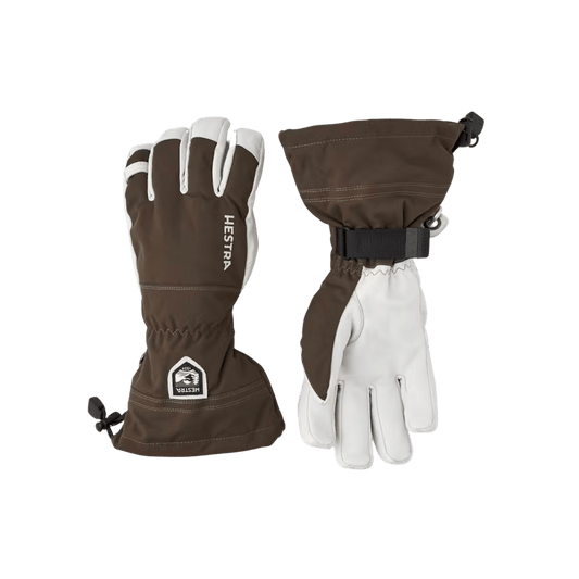 HESTRA HELI GLOVE - ESPRESSO - FRONT/BACK VIEW
