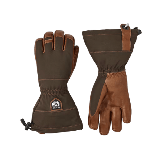 HESTRA MEN'S HUNTERS GAUNTLET CZONE GLOVE - DARK FOREST - FRONT/BACK VIEW