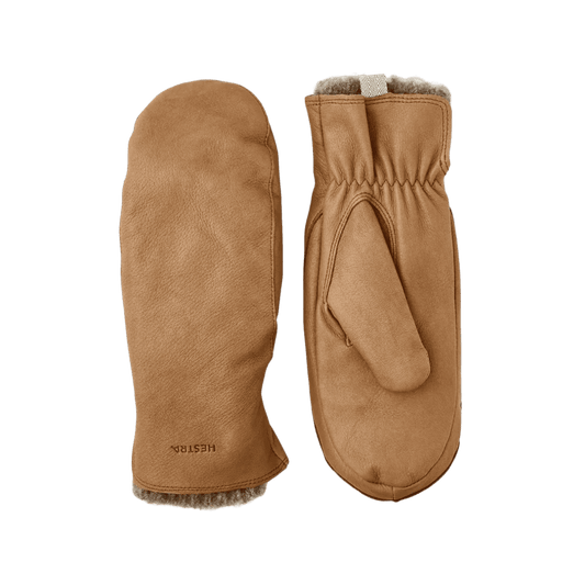 HESTRA WOMEN'S TIRIL MITT - CORK - FRONT/BACK VIEW