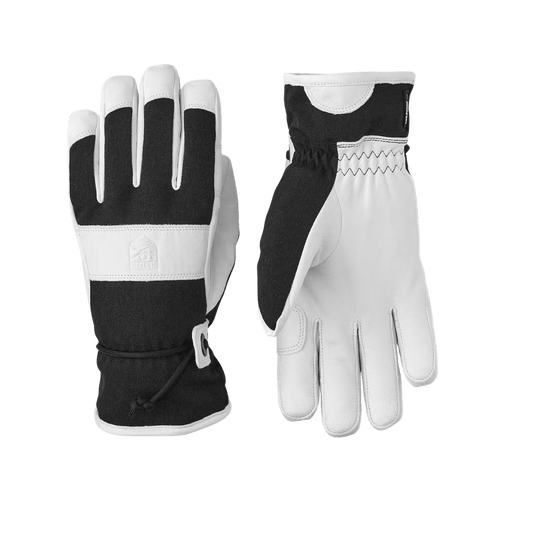 HESTRA WOMEN'S VOSS CZONE GLOVE - BLACK - FRONT/BACK VIEW