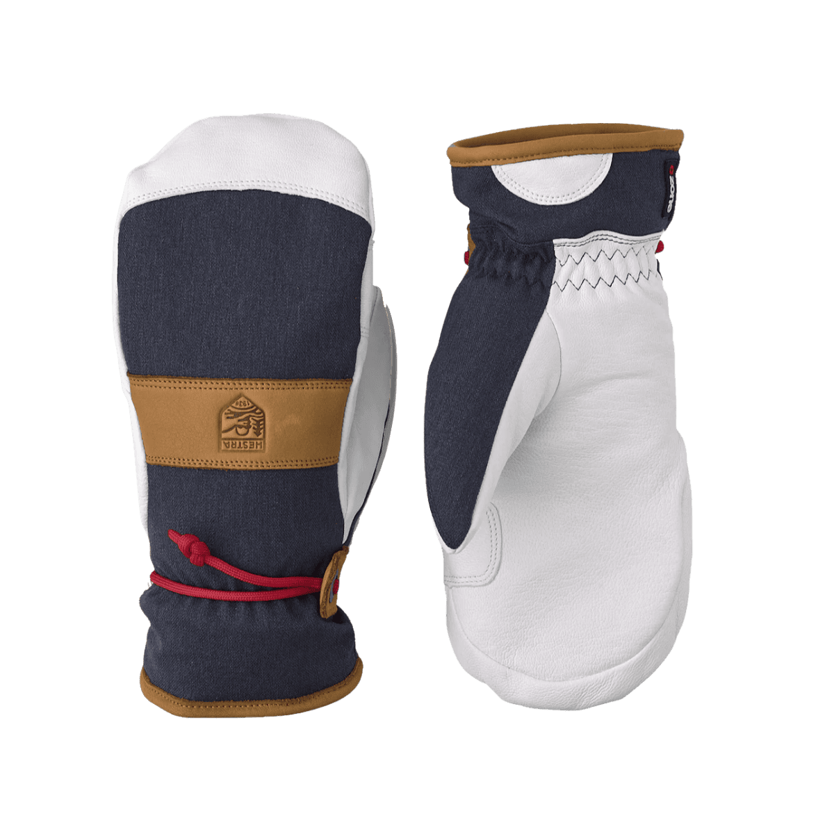 HESTRA WOMEN'S VOSS CZONE MITT - NAVY - FRONT/BACK VIEW