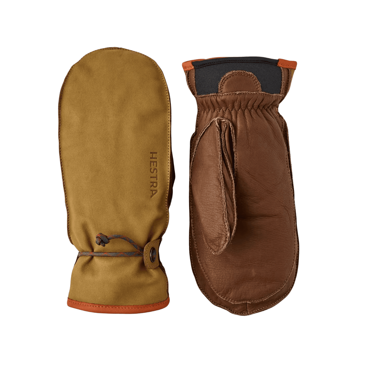 HESTRA WAKAYAMA MITT - CORK/BROWN - FRONT/BACK VIEW