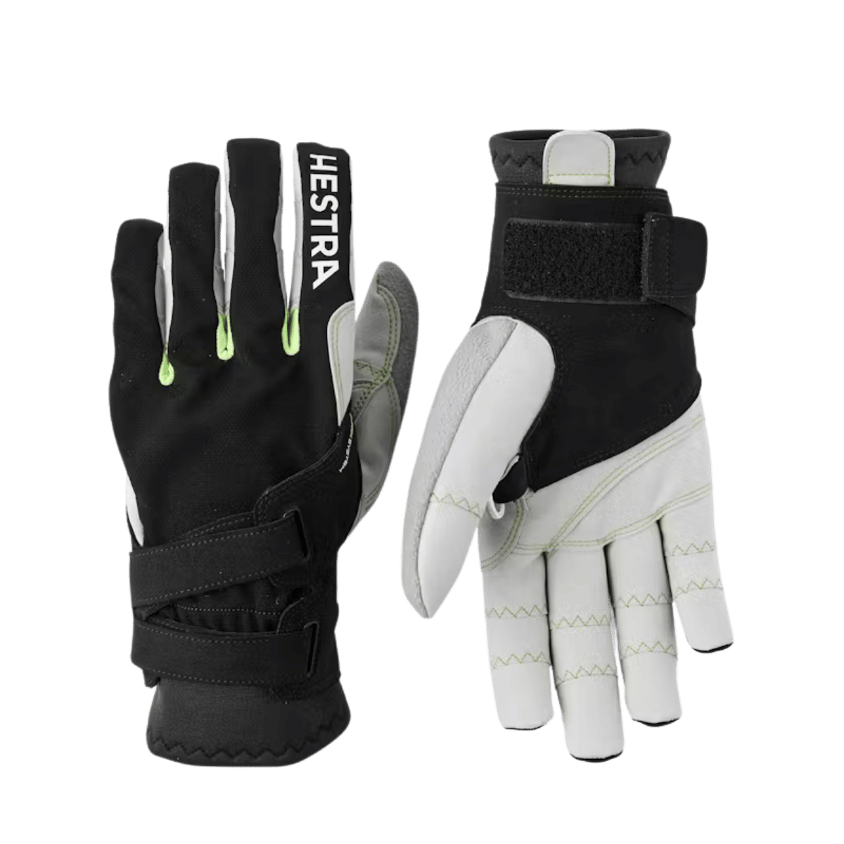 HESTRA UNISEX XC ERGO GRIP SHARK 5-FINGER GLOVE - BLACK & LIGHT GRAY