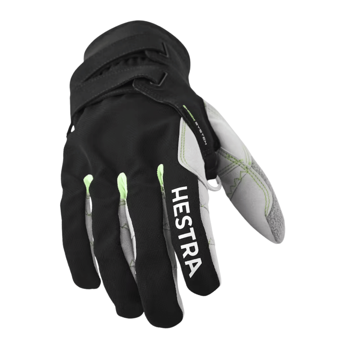 HESTRA UNISEX XC ERGO GRIP SHARK 5-FINGER GLOVE - BLACK & LIGHT GRAY_2