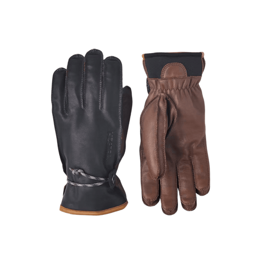 HESTRA MEN'S WAKAYAMA GLOVE - NAVY BROWN - FRONT/BACK VIEW