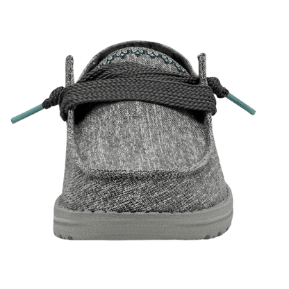 HEY DUDE WOMEN'S WENDY FLORA - TULIP GREY FRONT ZOOMED 
