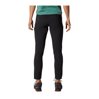 MOUNTAIN HARDWEAR WOMEN'S DYNAMA HIGH RISE ANKLE PANT - BLACK - BACK VIEW