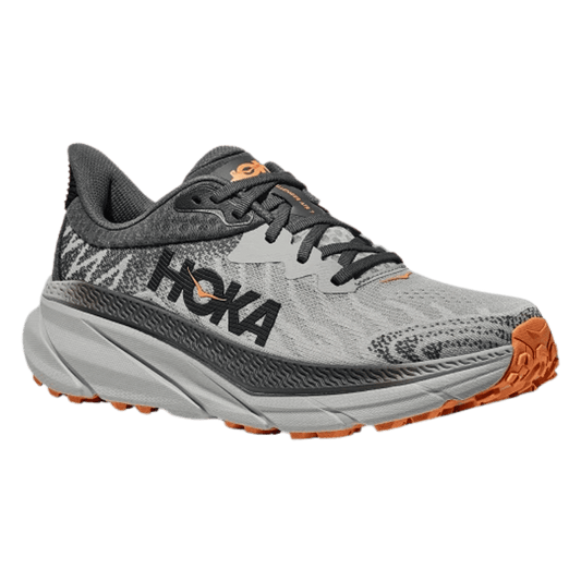 HOKA MEN'S CHALLENGER ATR 7 RUNNING SHOES - MIST/CASTLEROCK - FRONT VIEW
