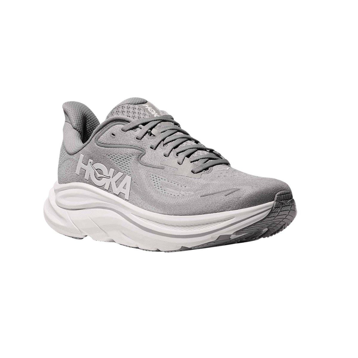 HOKA ONE ONE CLIFTON 10 - STELLAR GREY FRONT 