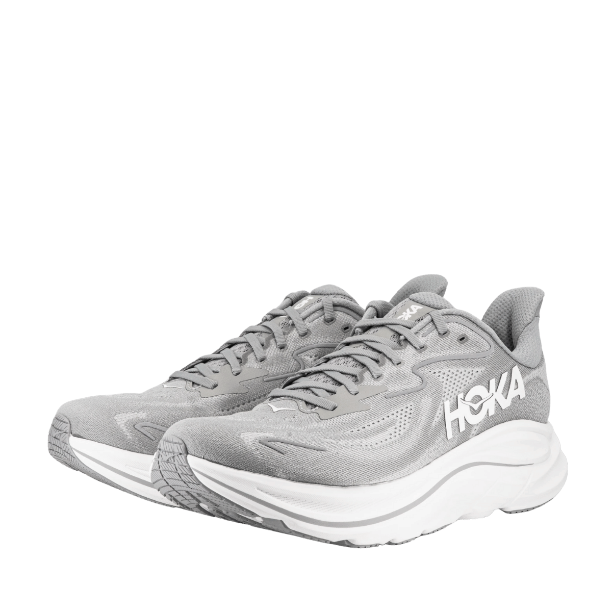 HOKA ONE ONE CLIFTON 10 WIDE - STELLAR GREY FRONT