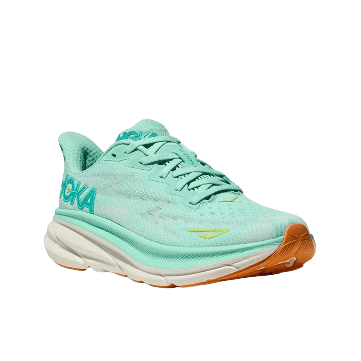 HOKA ONE ONE WOMEN'S CLIFTON 9 - SEAFOAM/AQUA BREEZE FRONT