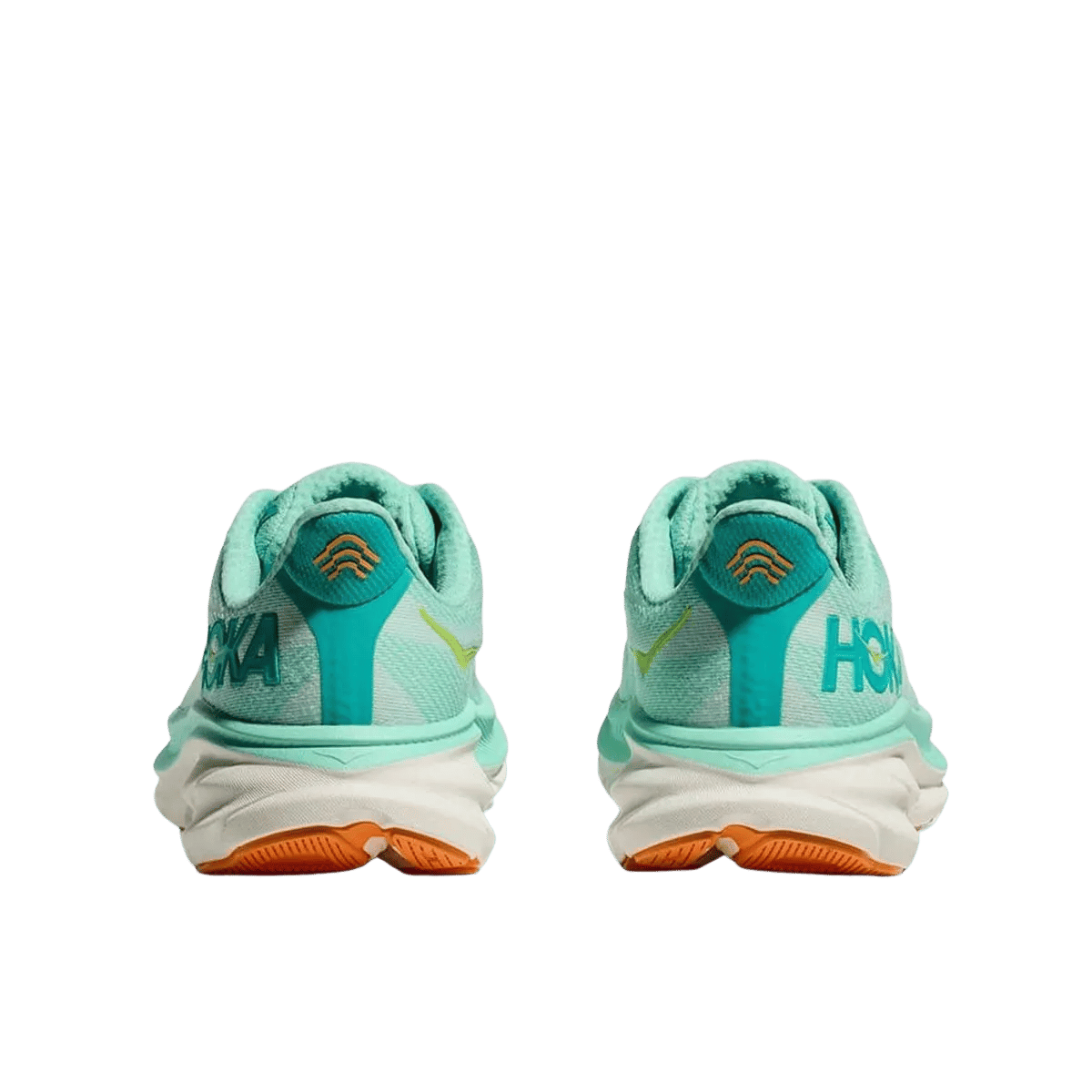 HOKA ONE ONE WOMEN'S CLIFTON 9 - SEAFOAM/AQUA BREEZE BACK