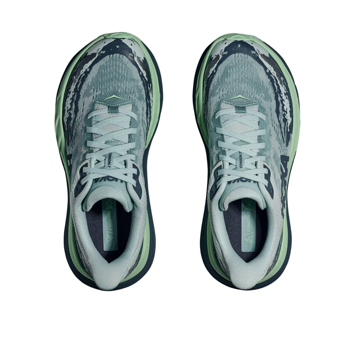 HOKA ONE ONE WOMEN'S STINSON 7 - DROPLET/THUNDER CLOUD TOP VIEW
