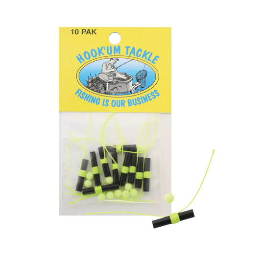 HOOKUM BOBBER STOP WITH BEADS 10PACK - CHARTREUSE
