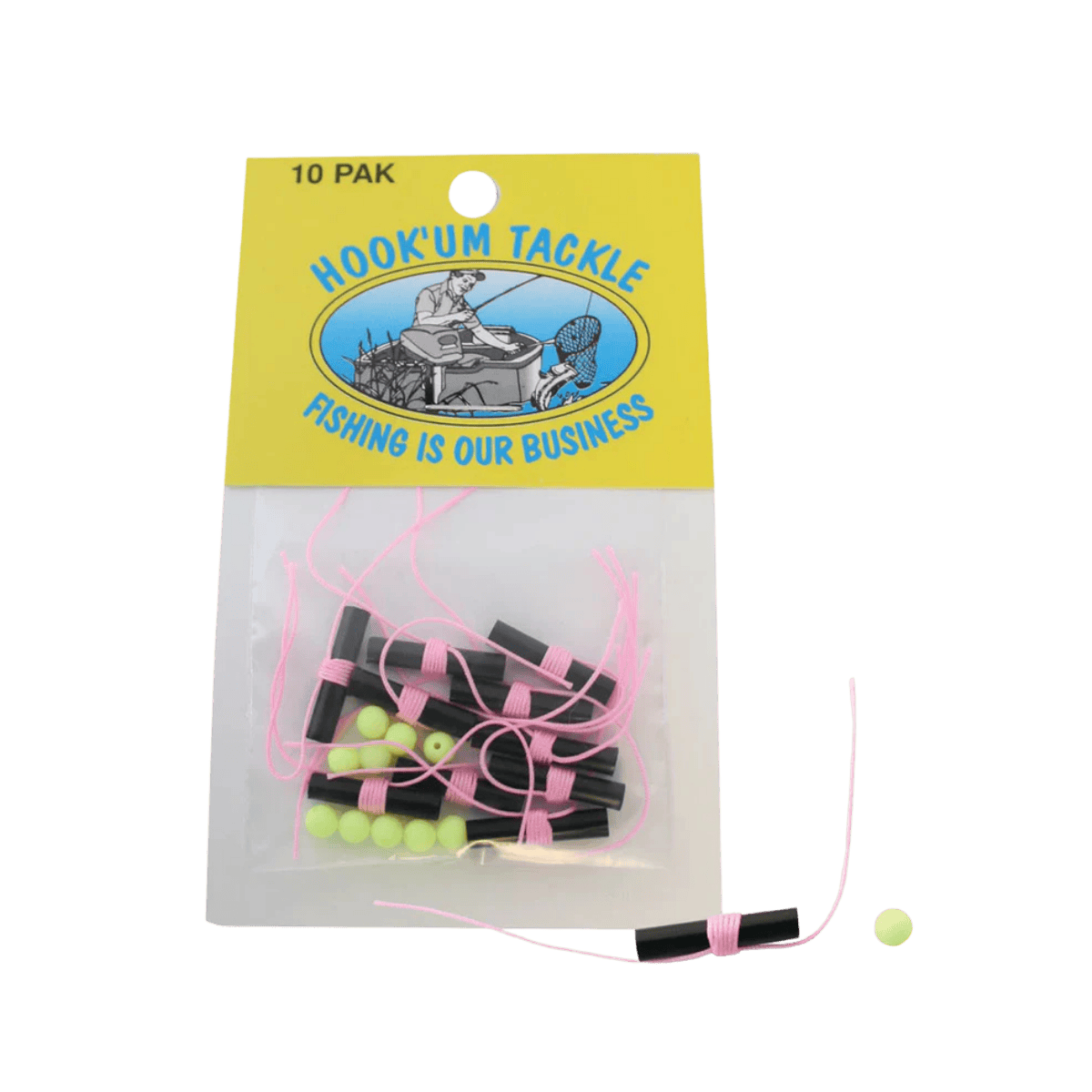 HOOKUM BOBBER STOP WITH BEADS 10PACK - PINK