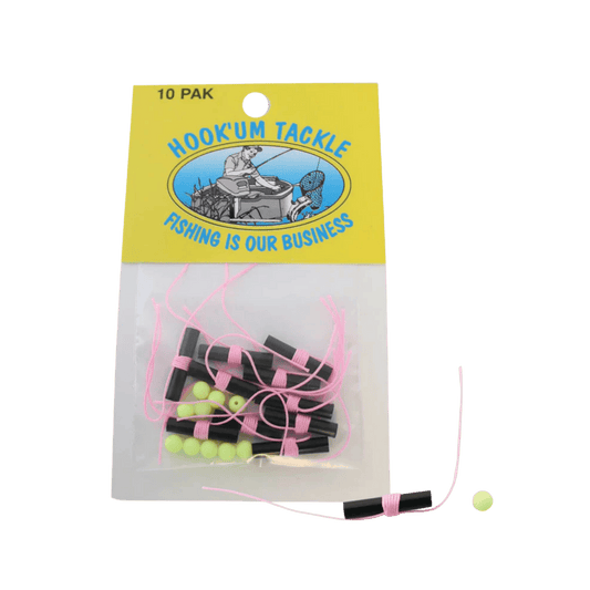 HOOKUM BOBBER STOP WITH BEADS 10PACK - PINK