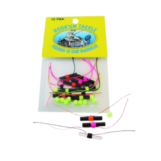 HOOKUM BOBBER STOP WITH BEADS 10PACK - ASSORTED