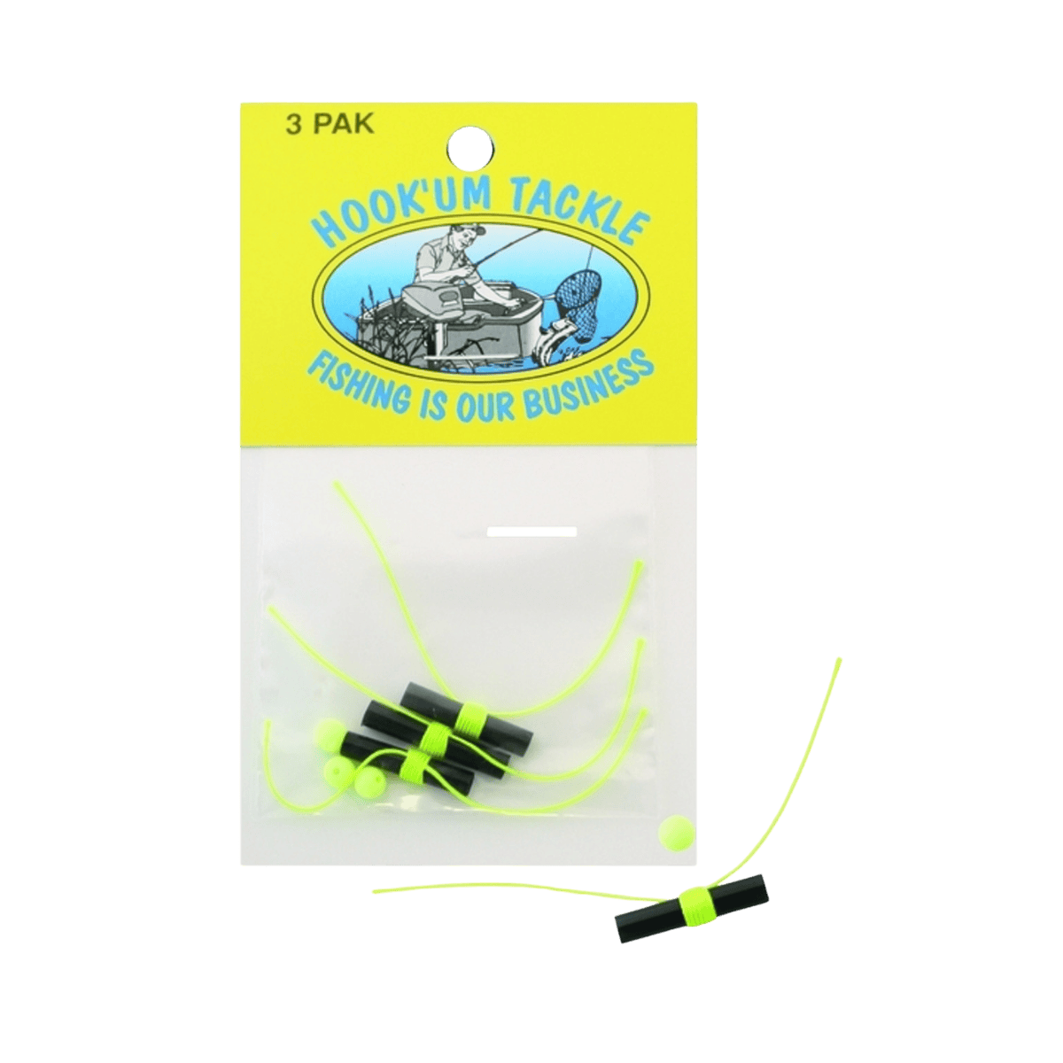 HOOKUM BOBBER STOP WITH BEADS 3PACK - CHARTREUSE