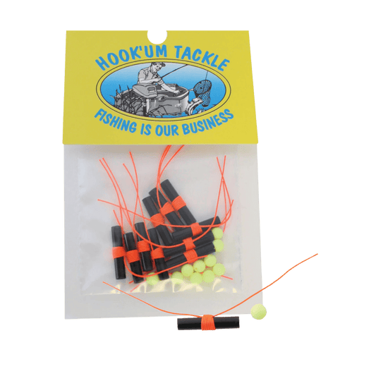 HOOKUM BOBBER STOP WITH BEADS 40PACK - ORANGE
