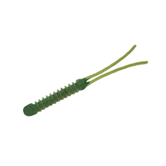 FISH DADDY HOPPER TAIL BIOSILICONE GLOW PLASTICS 16PK_GREENPUMPKINGLOW