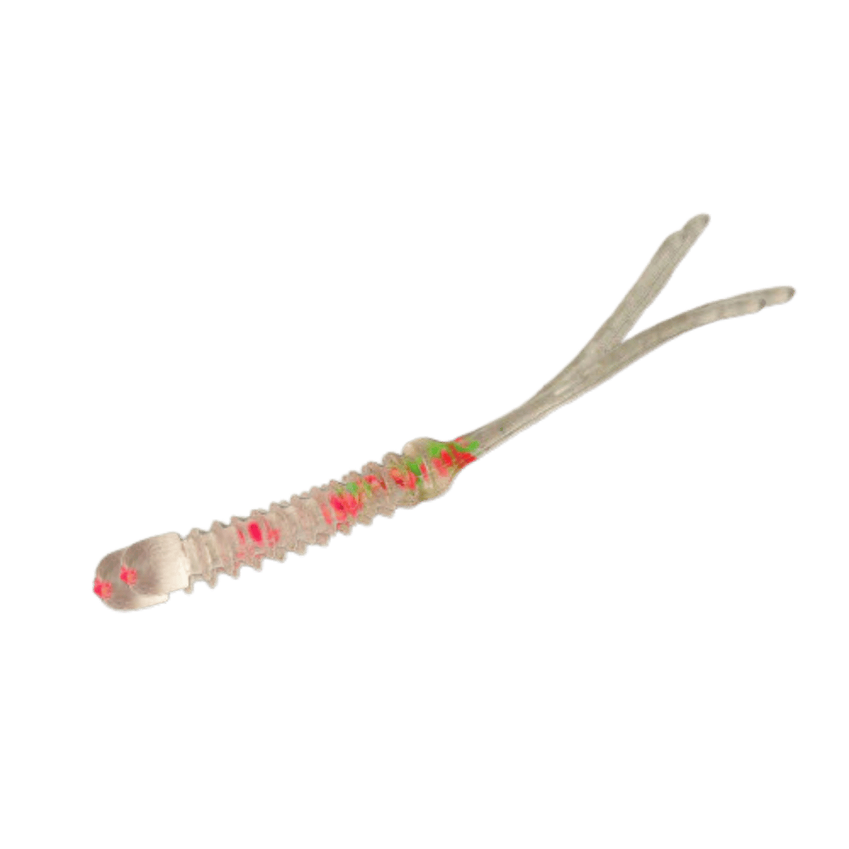 FISH DADDY HOPPER TAIL BIOSILICONE GLOW PLASTICS 16PK_CLEARHOLO