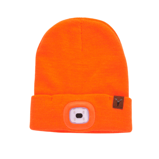 HOT SHOT KNIT USB C RECHG LED BEANIE BLAZE ORANGE