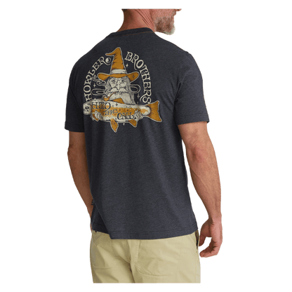 HOWLER BROTHERS BLENDED T SHIRT NAVY HEATHER BACK VIEW