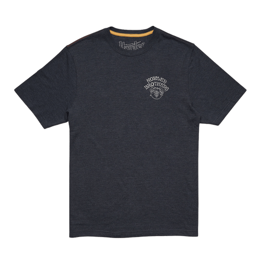 HOWLER BROTHERS BLENDED T-SHIRT - NAVY HEATHER - FRONT VIEW