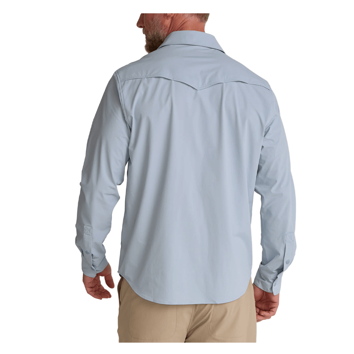 HOWLER BROTHERS EMERGER TECH LONGSLEEVE - SKY- BACK VIEW