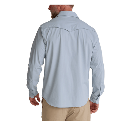 HOWLER BROTHERS EMERGER TECH LONGSLEEVE - SKY- BACK VIEW