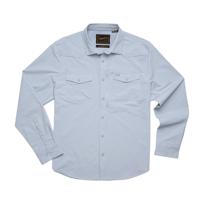 HOWLER BROTHERS EMERGER TECH LONGSLEEVE - SKY- FRONT VIEW