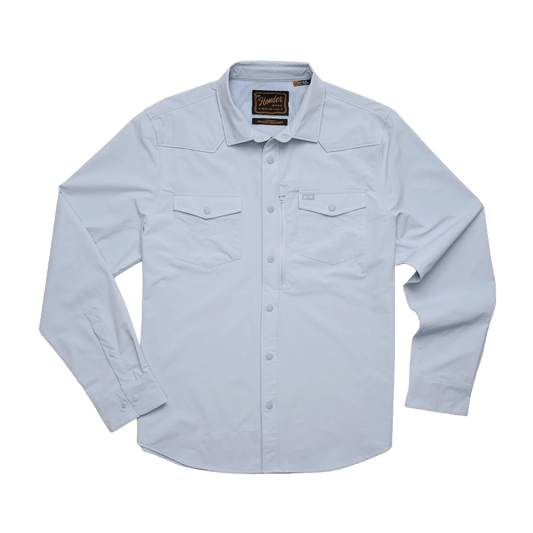 HOWLER BROTHERS EMERGER TECH LONGSLEEVE - SKY- FRONT VIEW