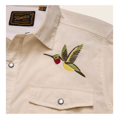 HOWLER BROTHERS GAUCHO SNAPSHIRT - NECTAR SEEKERS - EMBROIDERY CLOSE-UP