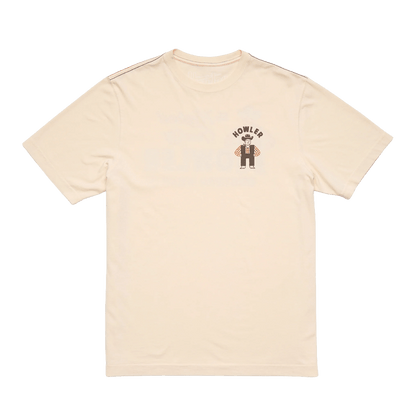 HOWLER BROTHERS H-MAN WESTERN WEAR COTTON T-SHIRT - NATURAL - FRONT GRAPHIC VIEW