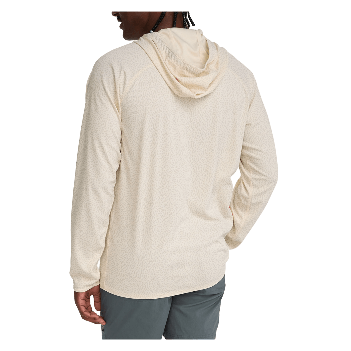 HOWLER BROTHERS LOGGERHEAD HOODIE - POND PATTERNS BONE - BACK VIEW